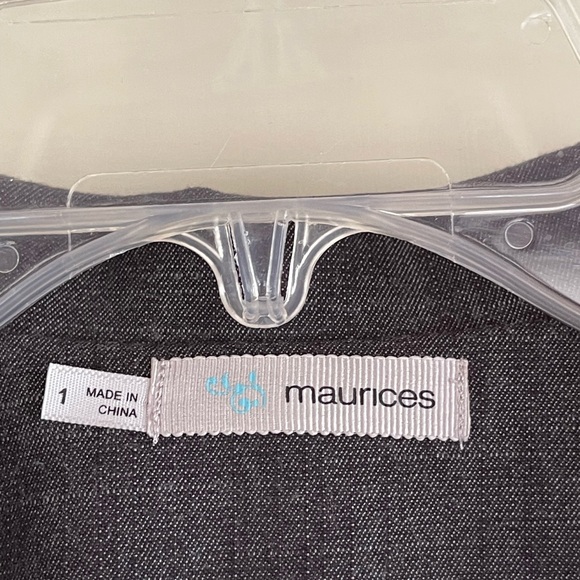 Maurices fitted blazer dark gray short sleeved sz 1 - Picture 2 of 11